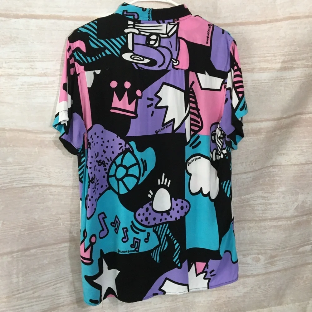 Reason 90s vibe Button down Shirt